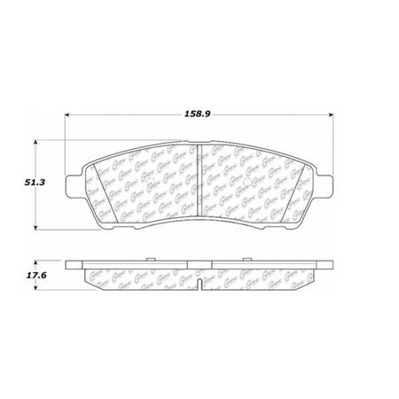 Centric Parts CTEK Ceramic Brake Pads, 103.07570 103.07570